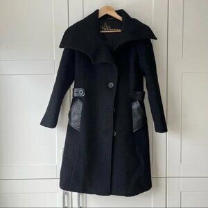 Black Long Wool Mackage Jacket L